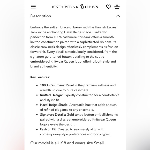 Knitwear Queen cashmere tank - Picture 12 of 13